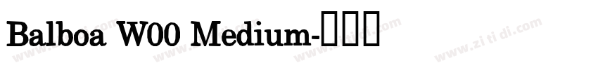 Balboa W00 Medium字体转换